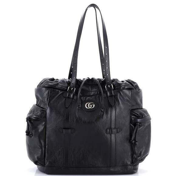 Gucci Handbags - Gucci Tonal Gg Drawstring Tote Leather #249455G12B